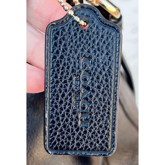 Coach Black Pebbled Leather Harley Hobo Crossbody Bag with Tag Adjustable Strap - Picture 7 of 16